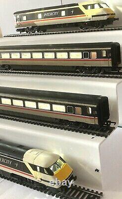 Hornby OO Gauge I/C 225 HST 4 Car Train Pack Cab Lights & LED Coach Lights