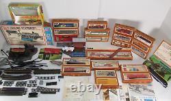 Huge Lot of Model Toy Trains & Accessories Tyco Locomotive Cars Caboose Tracks