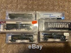 Huge N Scale Train Lot Locomotives and Freight Cars Northeastern