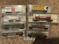 Huge N Scale Train Lot Locomotives and Freight Cars Northeastern