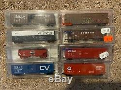 Huge N Scale Train Lot Locomotives and Freight Cars Northeastern