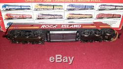 IHC Rivarossi Rock Island Train Set E-8 A-A Engine Pair & 6 Passenger Cars HO