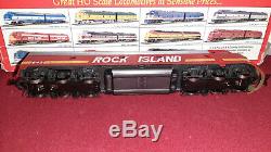 IHC Rivarossi Rock Island Train Set E-8 A-A Engine Pair & 6 Passenger Cars HO