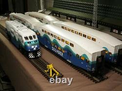 K-Line Sounder F59PHi O Scale Train Locomotive Engine / MTH 4-Car Passenger Set