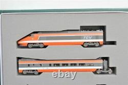 KATO N Gauge 10-198 TGV 6 Car Set Orange Track Japan Free Ship Excellent