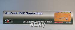 KATO N SCALE AMTRAK P42 SUPERLINER STARTER TRAIN SET oval track car 106-0017 NEW