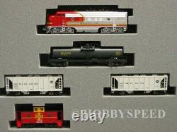 KATO N SCALE F7 FREIGHT TRAIN SET AT&SF ENGINE & 4 CARS locomotive 106-6271 NEW