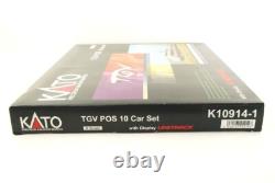 KATO N-Scale K10914-1 TGV POS 10 car set with Display UNITRACK #4404 From Japan