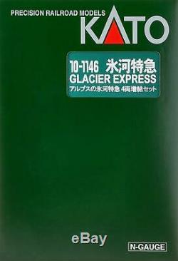 KATO N gauge Alps Glacier Express Add-On 4-Car Set Model Train