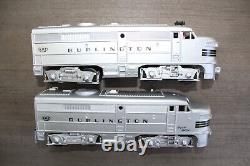 KMT Trains 2716 Burlington Diesel A-A Units ALL STEPS Great Silver JB