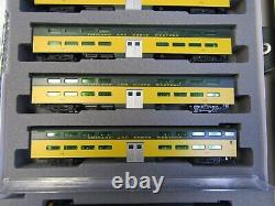 Kato 106-104-dcc, 176-5365-dcc Cnw 400 7 Piece Set E8 A-a & 5 Cars N Scale