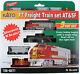 Kato 1066271 N Scale F7 Freight Train Set At&sf. 5 Car Set. Starter Series. New