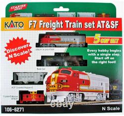 Kato N 4 Car Freight Train Set with Santa Fe F7A Locomotive DC DCC Ready 1066271