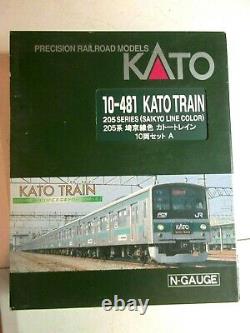 Kato Train 10-481 205 Series Saikyo Line Color 10-Car Set In Original Packaging