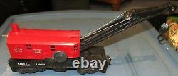 L@@k Lionel Train Set 2035 Loco Bucyrus Erie Crane & Cars Vintage Transformer