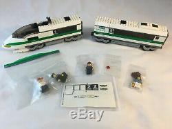 LEGO Lot 10157 10158 High Speed Train Locomotive & Train Car 100% Complete Bonus