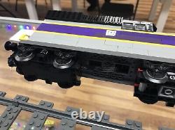 LEGO Train Custom Boston MBTA Transit Commuter. Locomotive & 4 Passenger Cars
