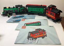 LEGO Train Set 3 Cars Locomotive(10205), Passenger Wagon(10015) Caboose (10014)