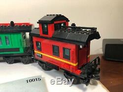 LEGO Train Set 3 Cars Locomotive(10205), Passenger Wagon(10015) Caboose (10014)