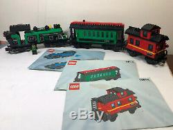 LEGO Train Set 3 Cars Locomotive(10205), Passenger Wagon(10015) Caboose (10014)