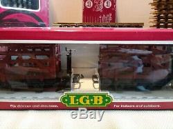 LGB 22401 TRAIN SET LOCOMOTIVE GONDOLA CAR BLACK CABOOSE With EXTRAS