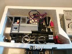 LGB 22401 TRAIN SET LOCOMOTIVE GONDOLA CAR BLACK CABOOSE With EXTRAS