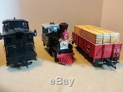 LGB 22401 TRAIN SET LOCOMOTIVE GONDOLA CAR BLACK CABOOSE With EXTRAS