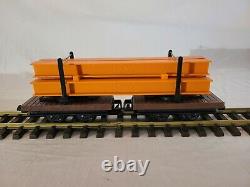 LGB Work Train Set Service Engine 2033 I-beam Car 4050 Spotlight Car 4049