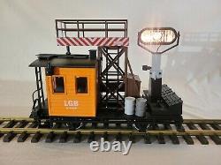 LGB Work Train Set Service Engine 2033 I-beam Car 4050 Spotlight Car 4049