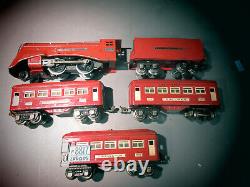 LIONEL 1935 TRAIN SET 264E LOCOMOTIVE & TENDER 265T With 3 CARS 603,603,604