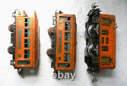 LIONEL GE-IR 60-Ton Box-Cab & 2-car Train Orange withGreen Rd# 248 Pre-War O 27