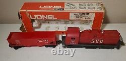 LIONEL O Scale #8569 Soo Line Train Locomotive Diesel Switcher + 9 Cars & Track