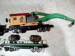 LIONEL PREWAR 226W 193W set 810 820 812 817 WORK TRAIN CARS Ex + As is