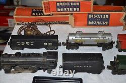 LOT- c1940s LIONEL TRAIN SET- 1654 Locomotive + Tender Plus Cars Nice