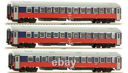 LS-Models TT scale Set of 3 Sleeping cars of Berlin-Moscow train RZD No Couplers