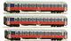 Ls-models Tt Scale Set Of 3 Sleeping Cars Of Berlin-moscow Train Rzd No Couplers