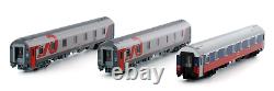 LS-Models TT scale Set of 3 Sleeping cars of Moscow-Nice train RZD No Couplers