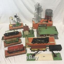 Large Vintage Metal Lionel Train Cars Lot With Tracks & Accessories