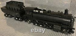 Lego Custom WW2 German BR41 Locomotive WithTroop Carrier, and V2 car, Black Ver