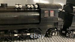 Lego Custom WW2 German BR41 Locomotive WithTroop Carrier, and V2 car, Black Ver