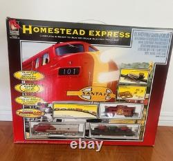 Life Like Trains Homestead Express HO Train Set Santa Fe Diesel Locomotive NIB
