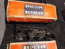 Lionel #1664 Black Steam Locomotive Train Engine O Gauge WithTender & 2-Cars