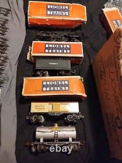 Lionel #1664 Black Steam Locomotive Train Engine O Gauge WithTender & 2-Cars