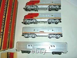 Lionel 2353 Santa Fe Passenger Set Aba And 4 Cars Vintage Postwar O Gauge