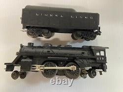 Lionel 239 Columbia 2-4-2 Locomotive Steam Engine Train Tender TESTED VIDEO