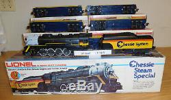 Lionel 6-8003 Chessie Steam Engine Locomotive 5 Car Passenger O Gauge Train Set