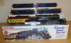 Lionel 6-8003 Chessie Steam Engine Locomotive 5 Car Passenger O Gauge Train Set