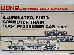 Lionel 6-8768 Illuminated Budd Commuter Train RDC-1 Passenger Car, O/O27 Guage