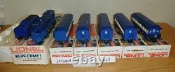 Lionel 6-8801 Blue Comet Cnj Steam Locomotive 5 Car Passenger O Gauge Train Set