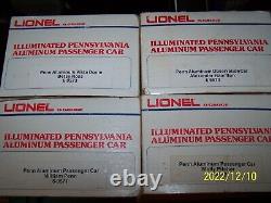 Lionel 9571 9572 9573 9574 Pennsylvania Aluminum 15 Passenger Cars Set (C8) LN
